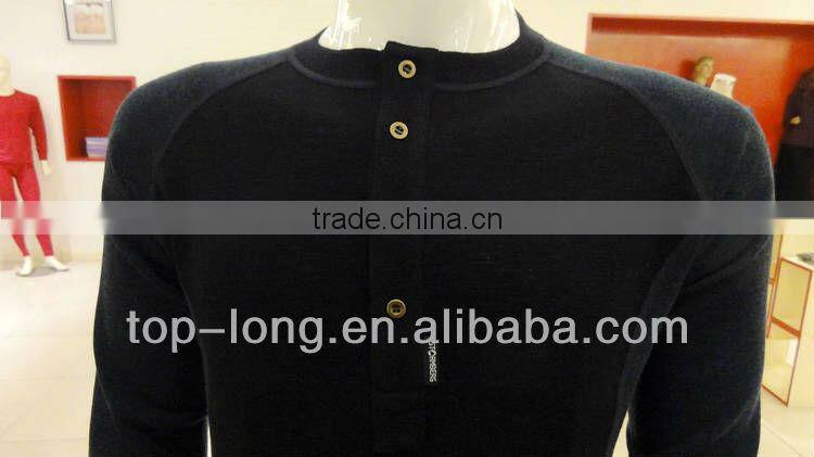 100% merino wool thermal underwear of man body sculpting set