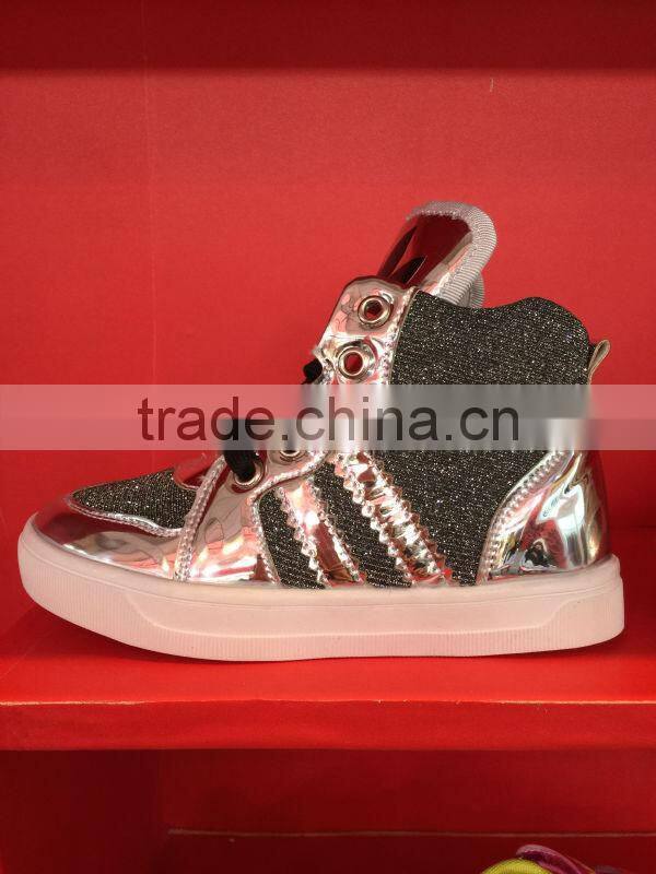 children high top casual shoes fashion, luxury gold color baby hollow shoe casual, stylish high upper skateboard shoes kids