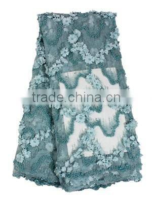 Bestway Unique 3D Handmade French Lace With Beads And Stones FL0255