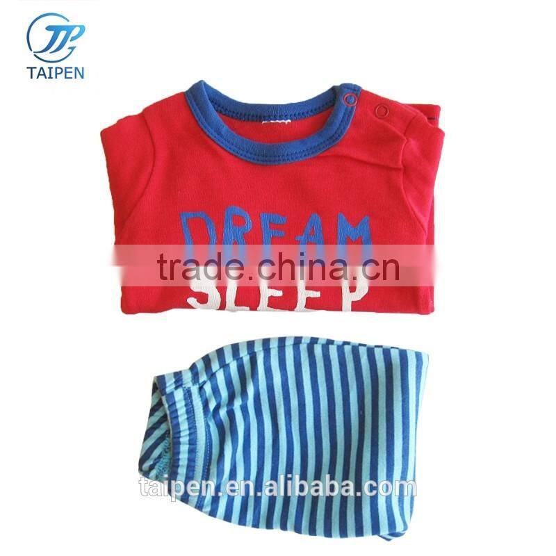 2pcs Sets Baby Sleepsuit 100% Cotton Long Sleeve Top And Stripe Footed Pants Kids Clothes Set