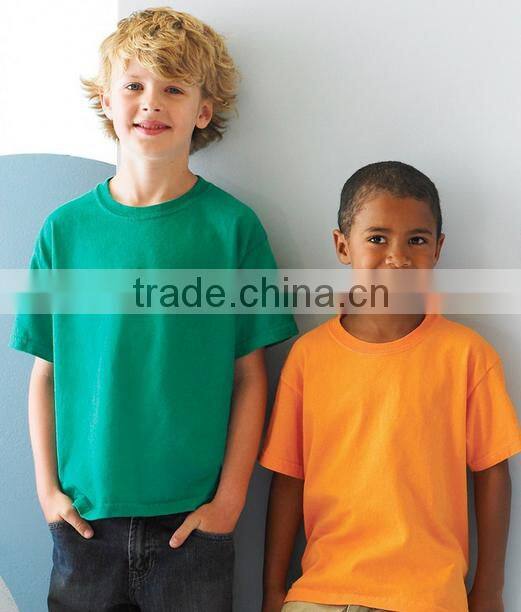 Fashion custom blank round neck kids short sleeve wholesale trendy china kids clothing supplier