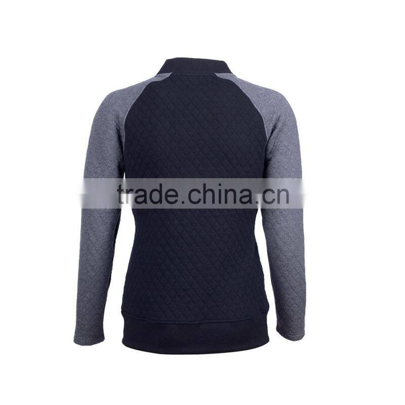 Custom Bomber Jackets Men OEM Men Knitted Quilted Zipper Men Varsity Jacket