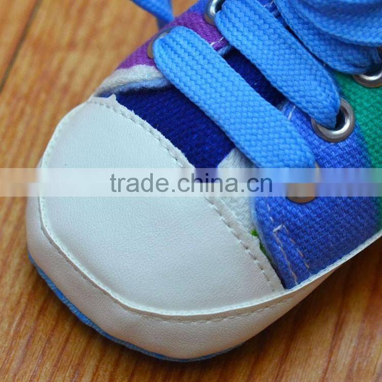 Colorful stripe printed Baby girl's sportschuhe