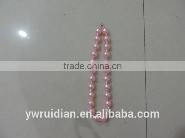 baby girl summer necklaces round pearl jewelry pink kids clothing decor 2016 wholesale children clothes decor