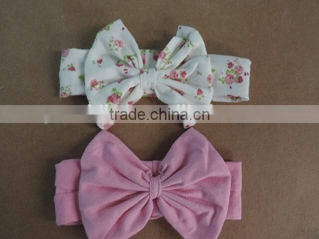 2016 hot sale, baby girl print flower headbands for kids girl wholesale, baby hairband with flower for kids children