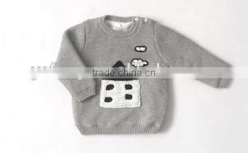 Cartoon House Pattern Cute Design Baby Boy sweater