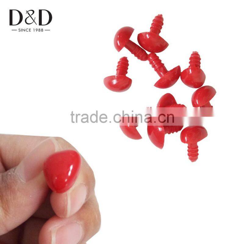 D D 10pcs Red Plastic Eyes and Noses Toy Doll DIY Accessories for Making Children Toys