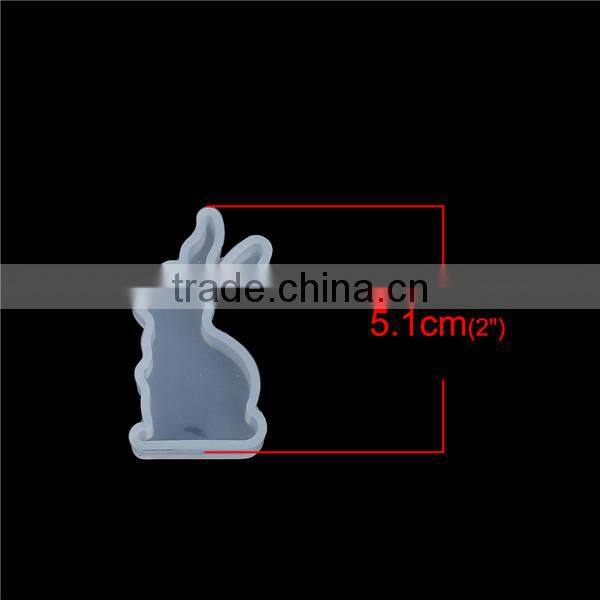 Silicone Resin Mold Rabbit Animal White 51mm x 27mm