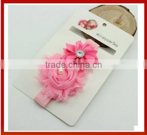 New Design 2015 Hair Crown Children Fabric Lily Flowers Baby Headband/Korean Design Baby Headband/Fancy Newborn Baby Headbands