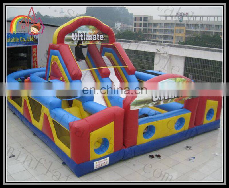 Attractive inflatable fun city, big inflatable bouncy games, inflatable combo slid fun land city