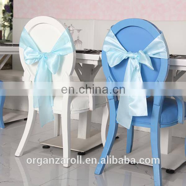 100% Polyester Colorful Wedding Used Customized Sized Organza Chair Sash