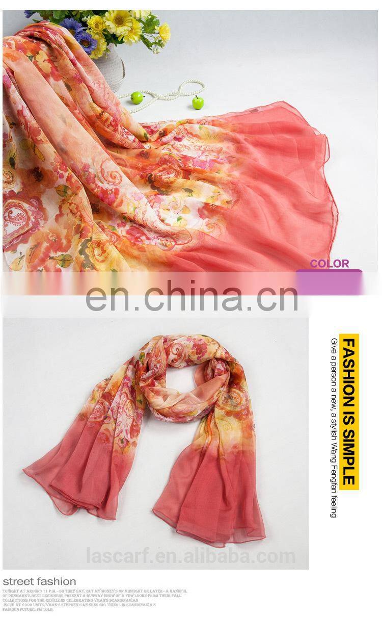 2015fashion style newest high quality silk crepe georgette digital printing pareo(SP860L)
