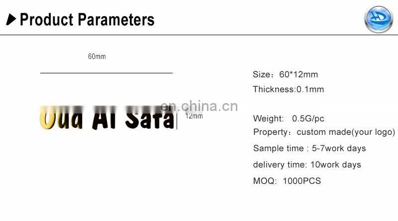 Electroform Nickel Labels With Custom Letters