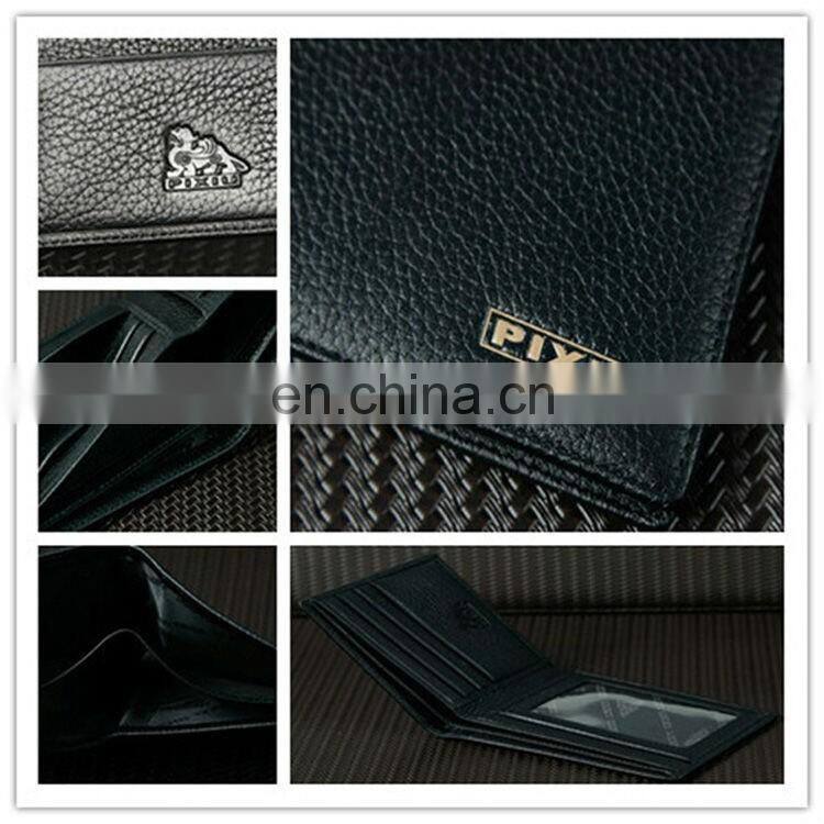 New Promotional Custom Leather Cheque Wallet with Card Slot
