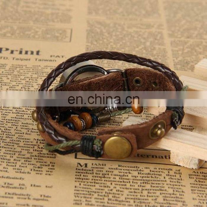 High quality fashion genuine charm butterfly for women leather retro watch