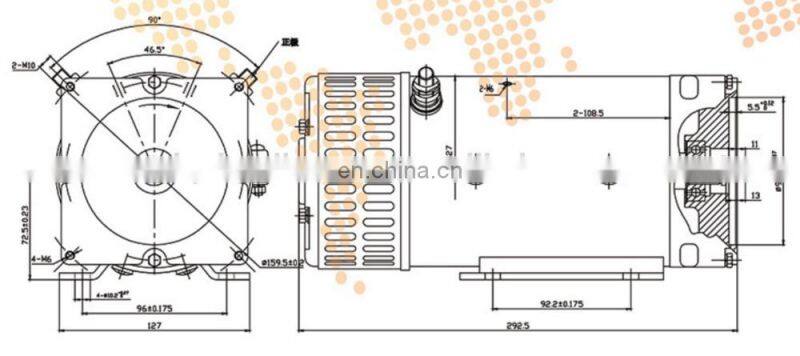 high quality dc electric motors 24 volt for forklift with high torque