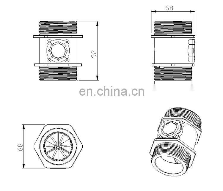 DN50 DN40 turbine flow meter, Hall sensor, 1.5 inch 2 inch