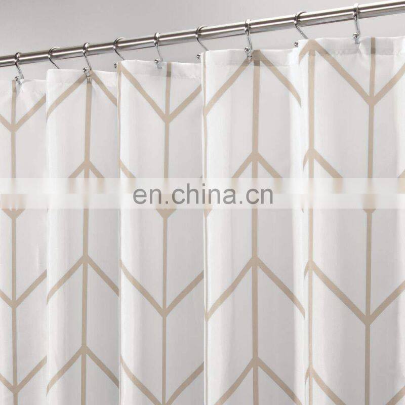 Modern hotel quality shower curtain with hooks 72"*72"