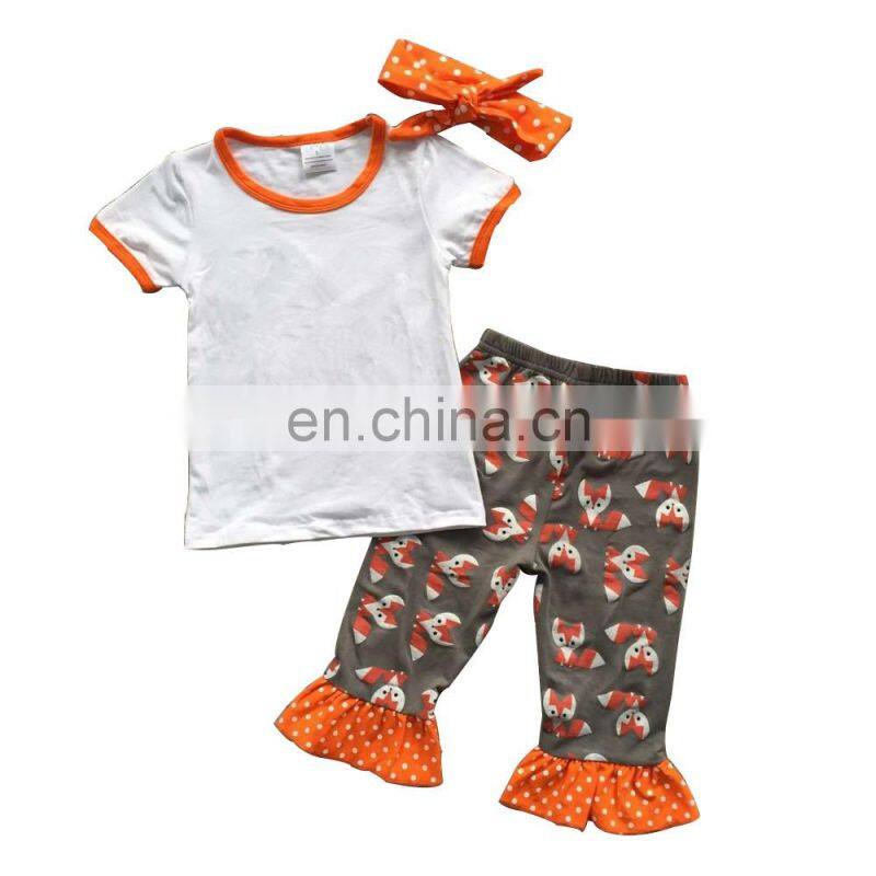 Ruffle designer children's clothing wholesale stripe baby clothes china
