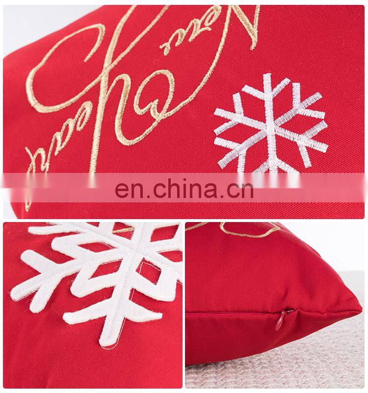 New Product Gold Thread Embroidery With Applique Sofa Cushions For Christmas