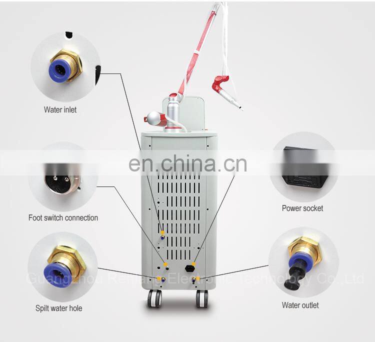 Vertical 1064nm 532nm Q-Switch ND YAG Laser Tattoo Removal Machine Carbon Peel