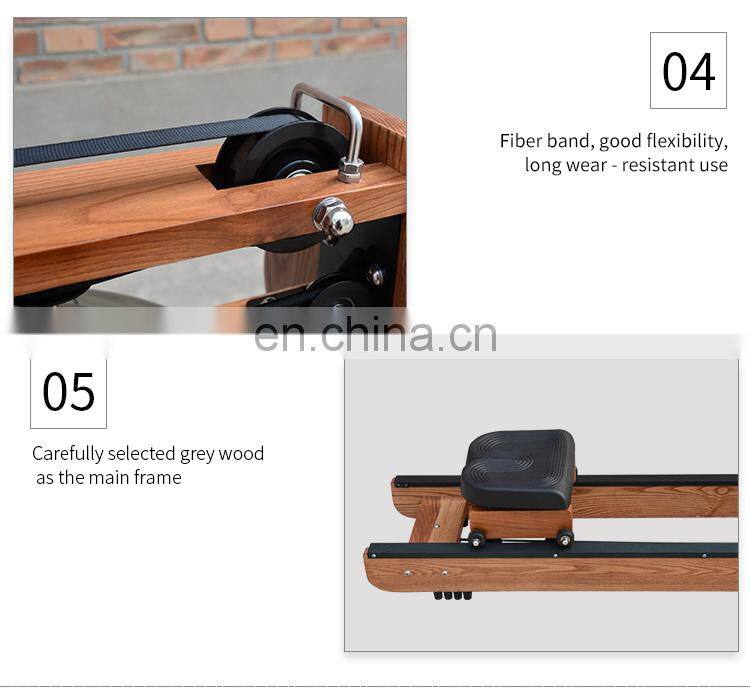 High quality commercial adjustable resistance water rowing machine / water rower