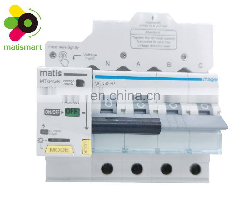 Hot selling dependable performance Matismart MT84SR over under voltage protection 4P mcb circuit breaker