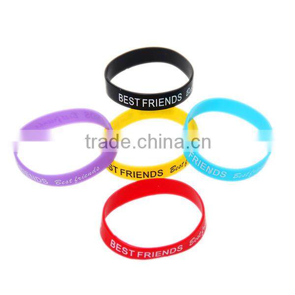 Cheap wide band silicone bracelet