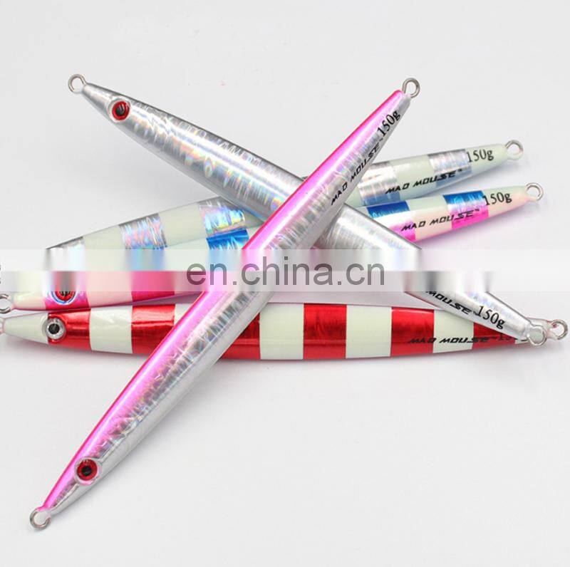 135mm 100g 3D Lure Eyes Laser Luminous Jigging Lure Trolling Metal Jigs Fast Jigs