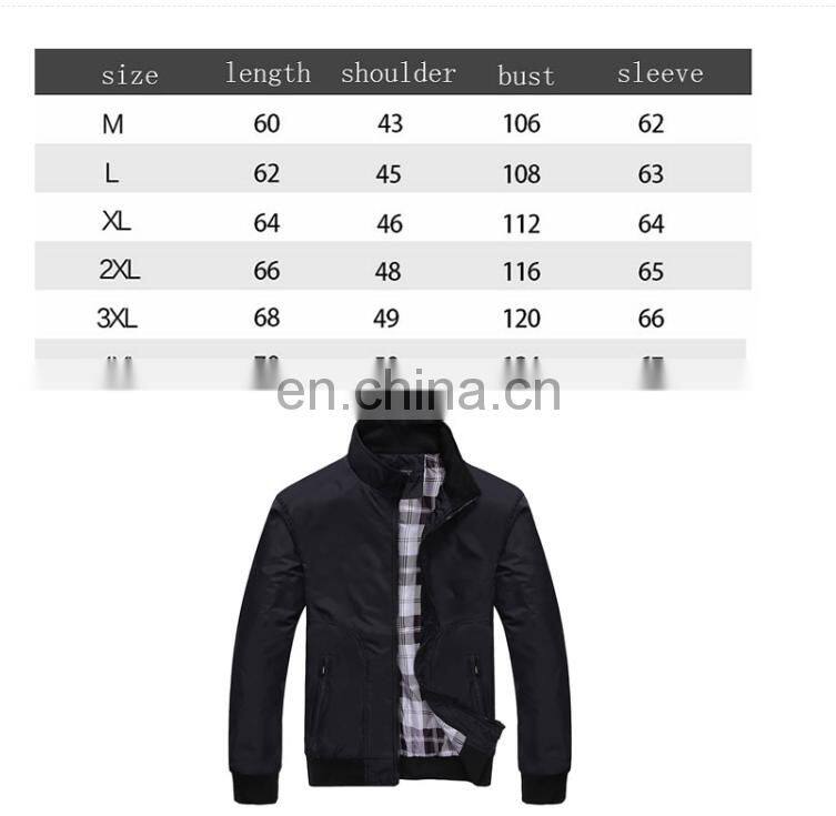Men's casual jacket outdoor sportswear windbreaker bomber jacket