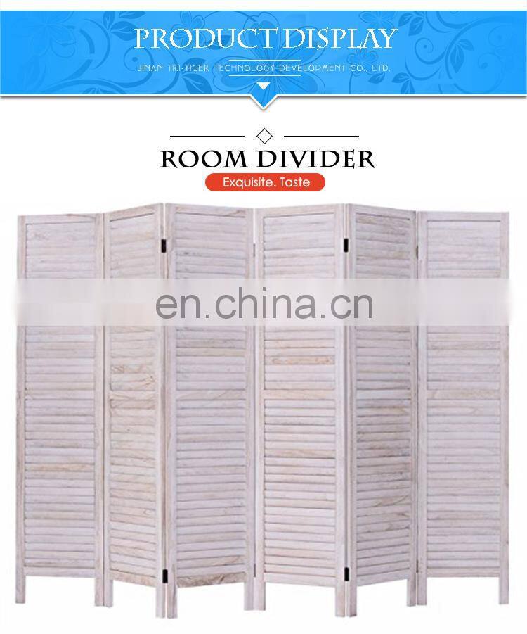 6 Panel Room Divider Folding Wood Room Divider Screen