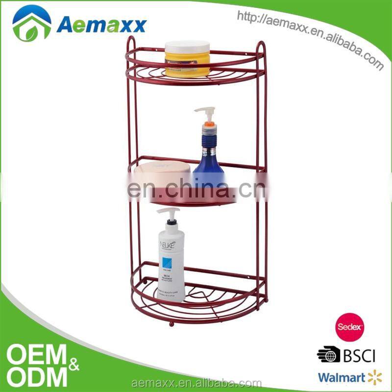 Plastic shampoo holder wall mounted shower shelf