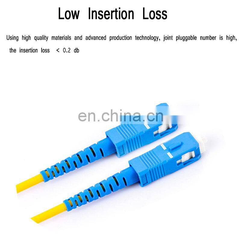 SC single mode Corning fiber 5 steps polished fiber optic patch cord