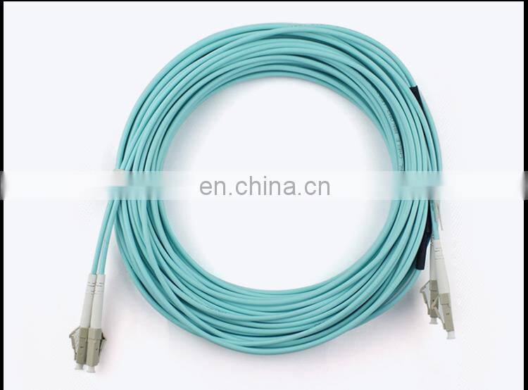 LC-LC 50/125um multimode duplex OM3 steel armored 3 feet optic fiber LSZH patch cord