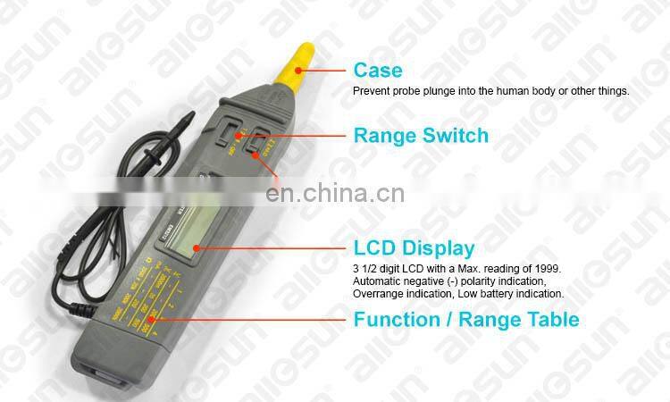 Allosun EM3212 Portable Digital Multimeter Pen Type Volt Ohm Ammeter Auto Range Multi-function Electric Test Meter