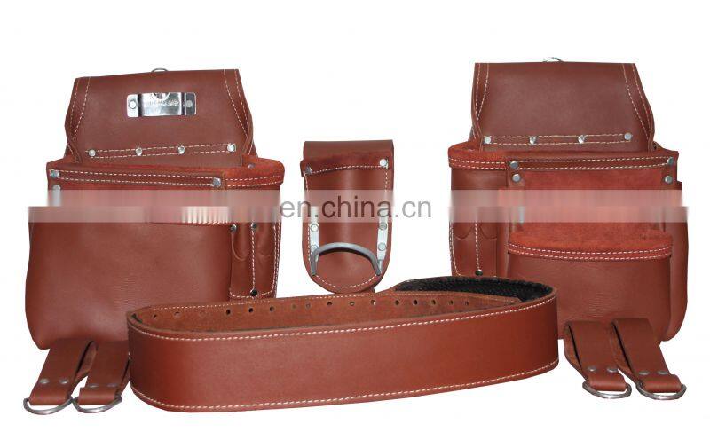 Leather Tool Bag Bag Custom Carrying Portable Multi-function Leather Roll Up Tool Bag