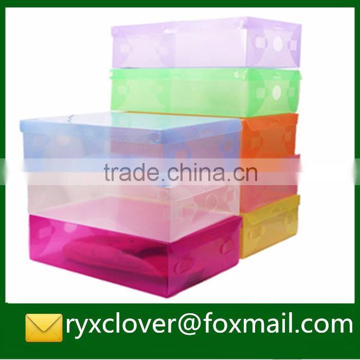 PP Production Plastic Clear Folding Shoes Packaging Box