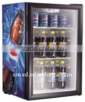 Beverage drinks manual defrosting mini display cooler cabinet