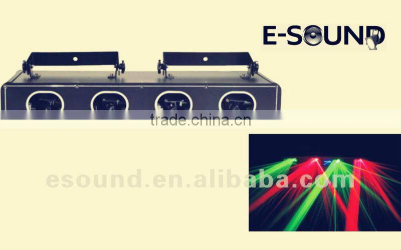 4 Heads Full color Laser Stage Light LED Scan Laser Disco Light