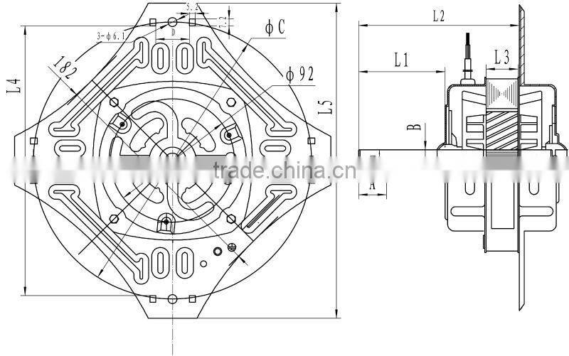 single phase spin dryer motor