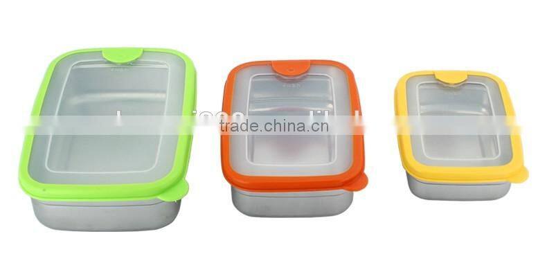 stainless steel food container storage set/ bulk lunch container bento box/ snack container
