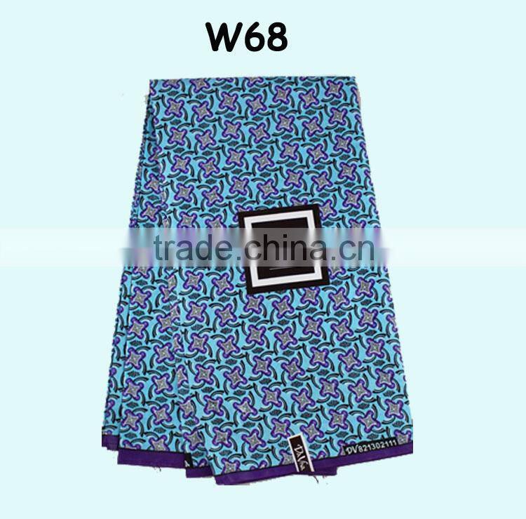 african wear design cotton real wax fabric for african women clothing W68