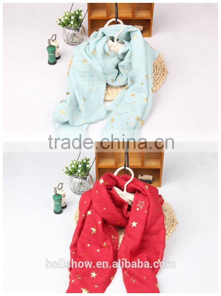 Wholesale Europe America Fashion Popular Cotton Polyster Mixed Kids Boys Girls Winter Scarf