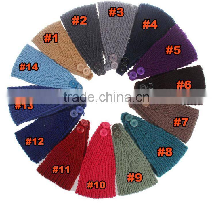 Hot Plain Color Fashion Women Handmade Headband