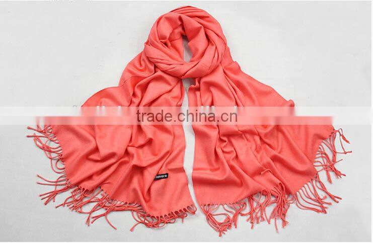 New Winter Fashion Tassel Solid Color Plain Ladies Cashmere Scarf