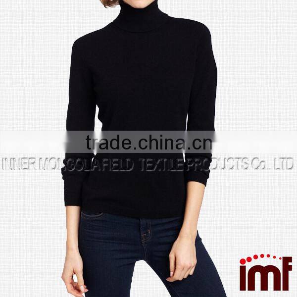 Women's 100% Cashmere Classic Turtleneck Pullover Sweater