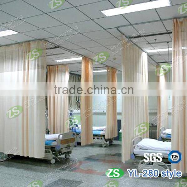 Waterproof Polyester Hospital Ward Embroidered Sheer Curtain with Mesh