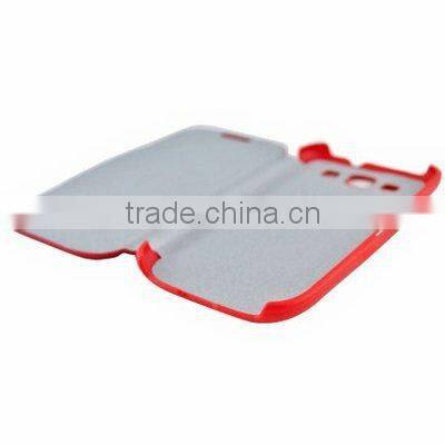 Book-Style Hybrid Leather Case for Samsung Galaxy S3 (Red)