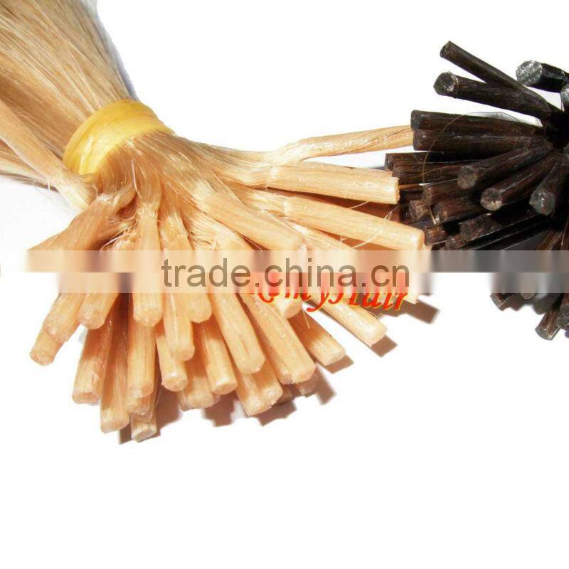 double drawn european virgin hair keratin prebonded hair i tip