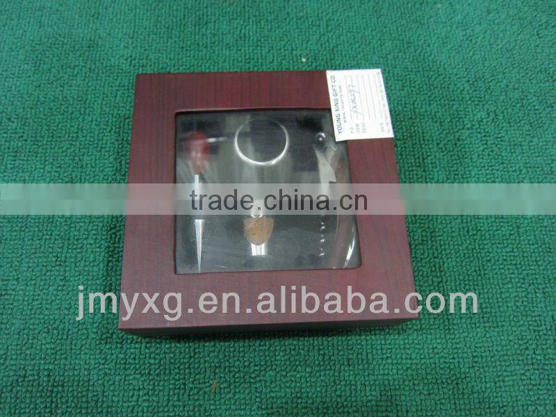 Hot selling wooden box wine opener set for bar,wine set